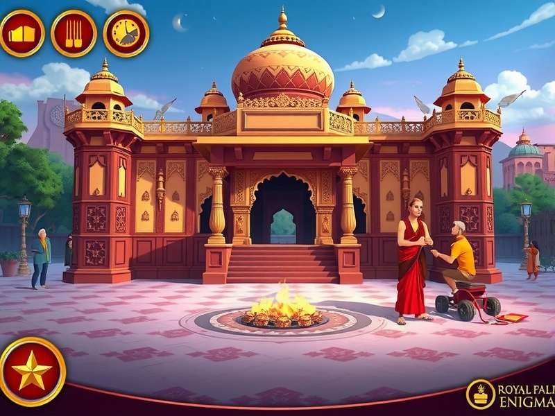 Royal Palace Enigma Quest gameplay screenshot showing palace exploration